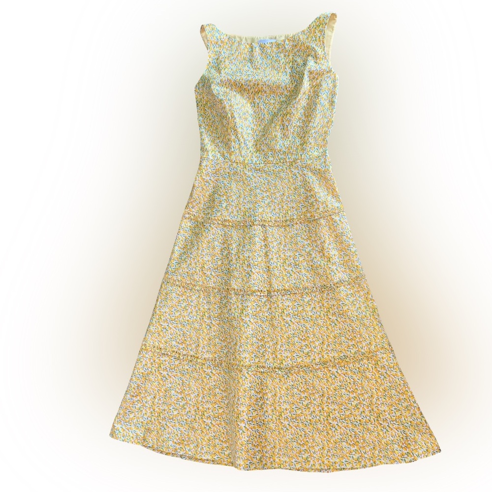 NWOT LIZ CLAIBORNE YELLOW FLORAL MAXI DRESS // SIZE 6🌼